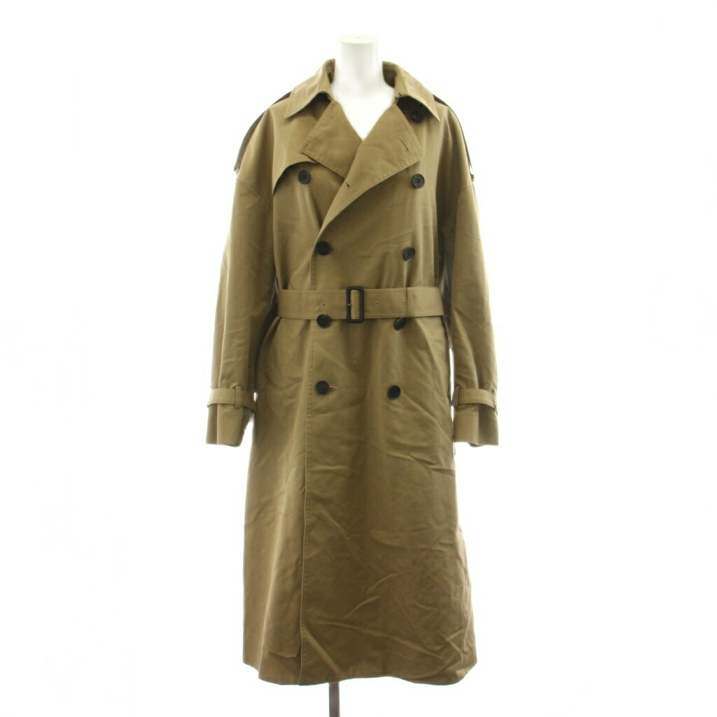 【中古】山歩き HYKE TRENCH COAT BIG FIT トレンチコート ビッグ填まる ロング ラインドライブ 胴締め付き添い人 ベージュ 17155 /KU レディース 【ベクター 古着】 260512