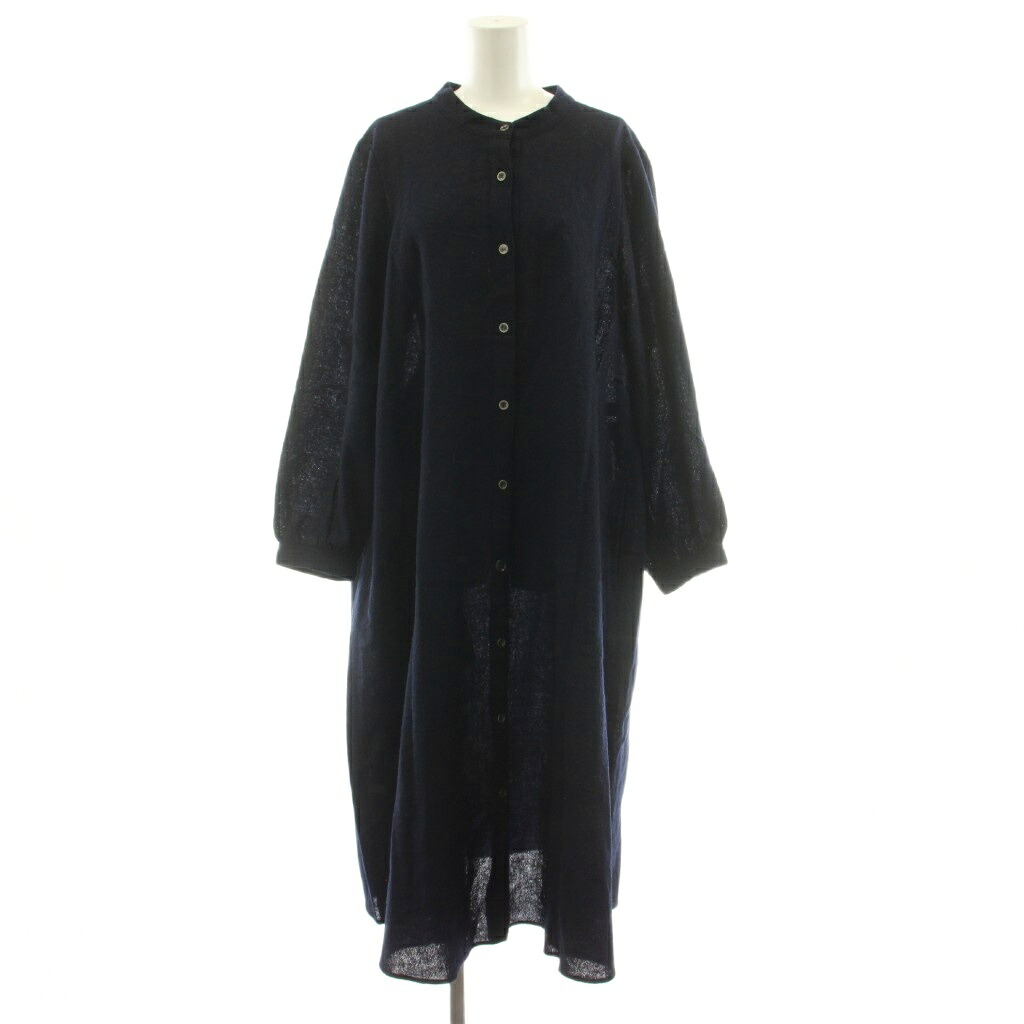 【中古】レリアン Leilian プルオーバー衣装 ロング マキシ 長袖 ダンス楽隊色つや 羊毛 馬鹿でかい大きさ 13+ 紺 米国海軍 1906961 /KU レディース 【ベクター 古着】 260514