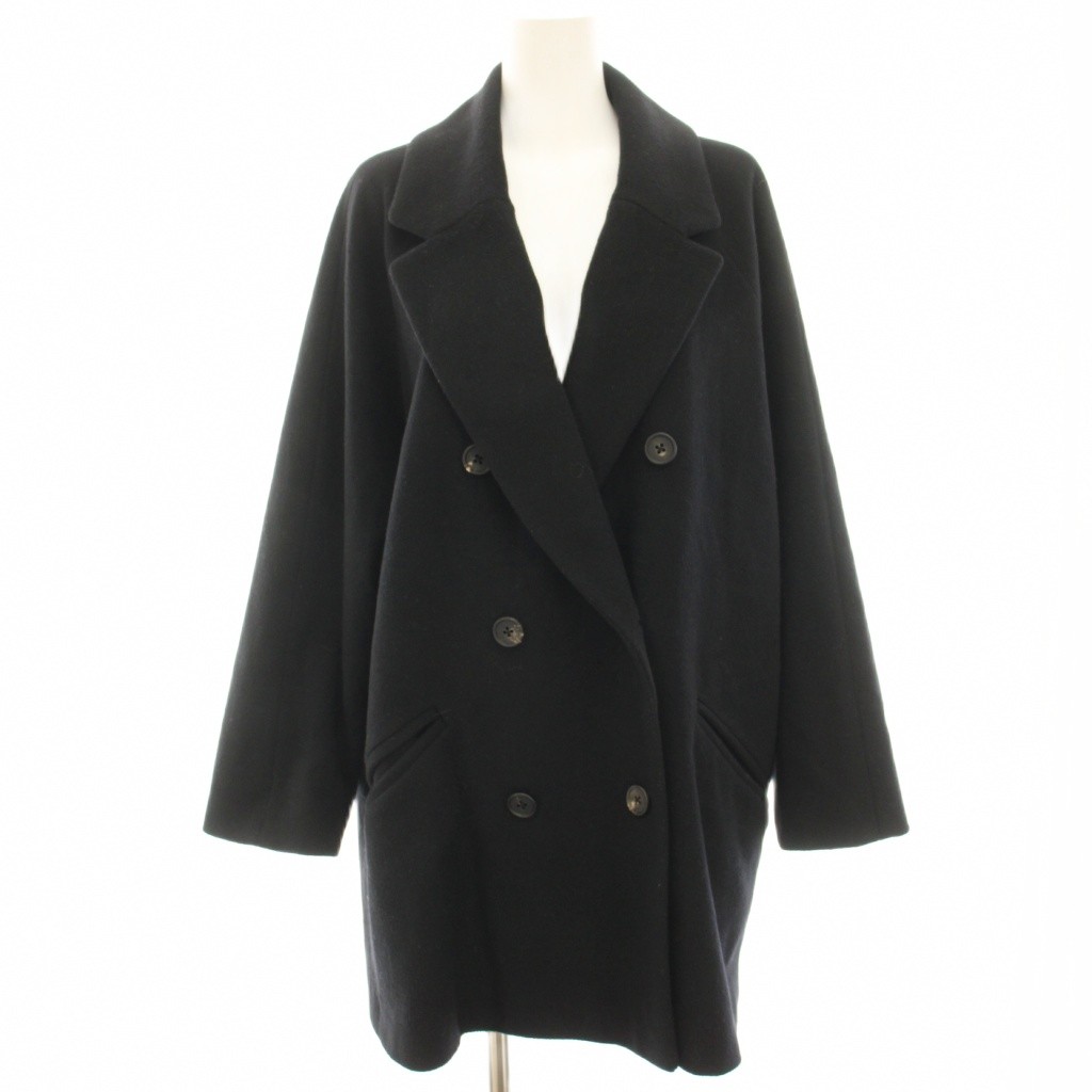 【中古】ドゥーズィエムクラス DEUXIEME CLASSE エブリデイアイライク EVERYDAY I LIKE 22AW Short Double コート ダブルブレスコート ロング ウール カシミヤ混 黒 ブラック 22020500807130 /HN レディース 【ベクトル 古着】 260515｜ブランド古着ベクトルプレミアム店