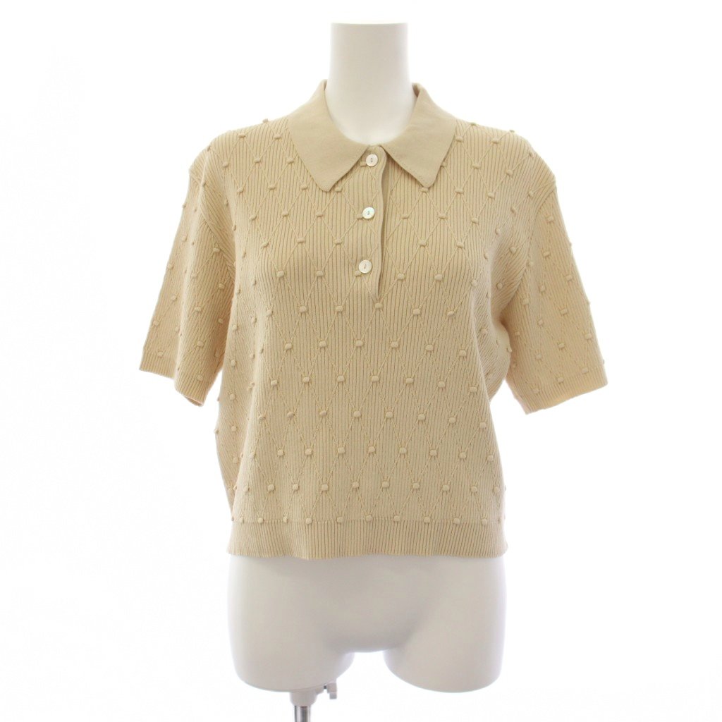 【中古】ナキエ NACKIYE 25SS 編み物 スポーツシャツ 半袖 S ベージュ 4110800392 /BM レディース 【ベクター 古着】 260514