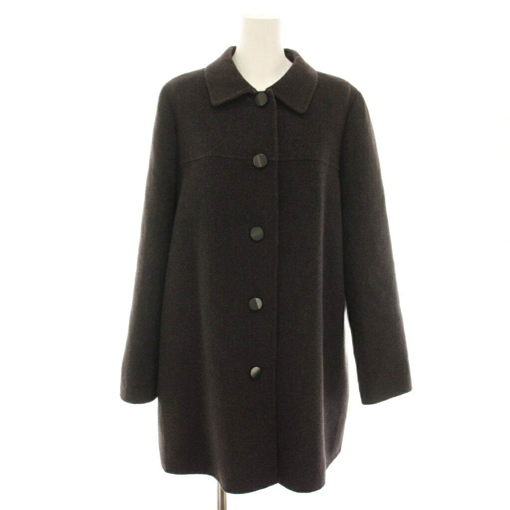 【中古】レリアン Leilian 一風変わった ORIGINAL カシミヤステンカラーコート アウター 11 茶 赤銅色 IL-0703816 /YT レディース 【ベクター 古着】 260515