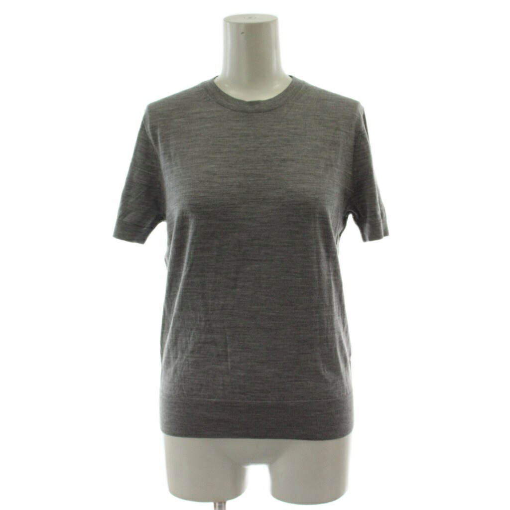 【中古】行動論理 Theory 24SS REGAL WOOL ベーシック TEE P 編み物 カットソー S 薄墨色 半袖 ラウンドのど首 01-4201700-011-902 /GG レディース 【ベクター 古着】 260521