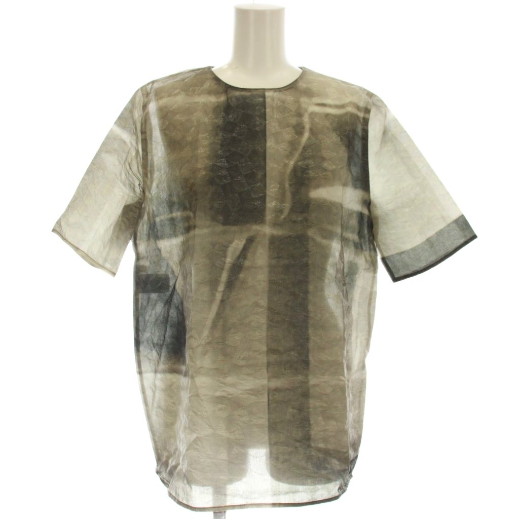 【中古】マルニ MARNI シアーカットソー 半袖 ティーシャツ 柄 42 薄墨色 0000296788 /☆G レディース 【ベクター 古着】 260526
