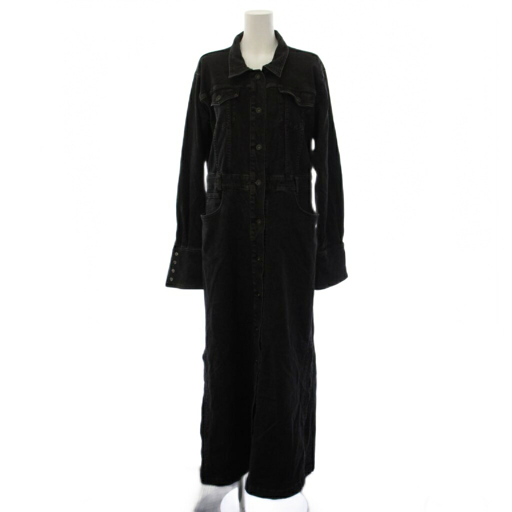 【中古】アメリヴィンテージ Ameri VINTAGE 22AW I LINE DENIM SHIRT DRESS アイラインデニムシャツドレス ワンピース ロング 長袖 M 黒 0124205610770 /BM レディース 【ベクトル 古着】 260521|ブランド古着ベクトルプレミアム店