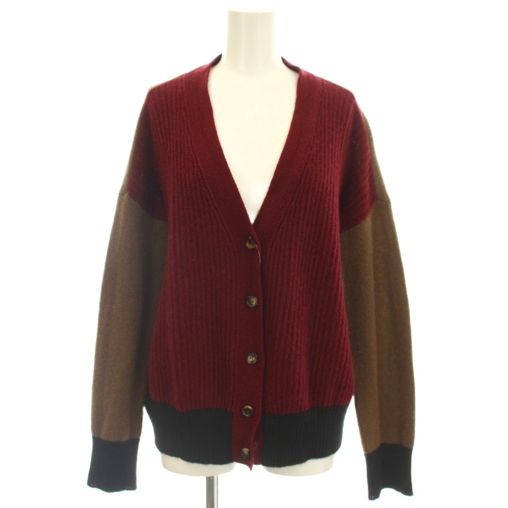 【中古】マルニ MARNI ジレー 編み物 カシミール 長袖 38 ボルドーワイン 茶 0229Q0 /☆G レディース 【ベクター 古着】 260526