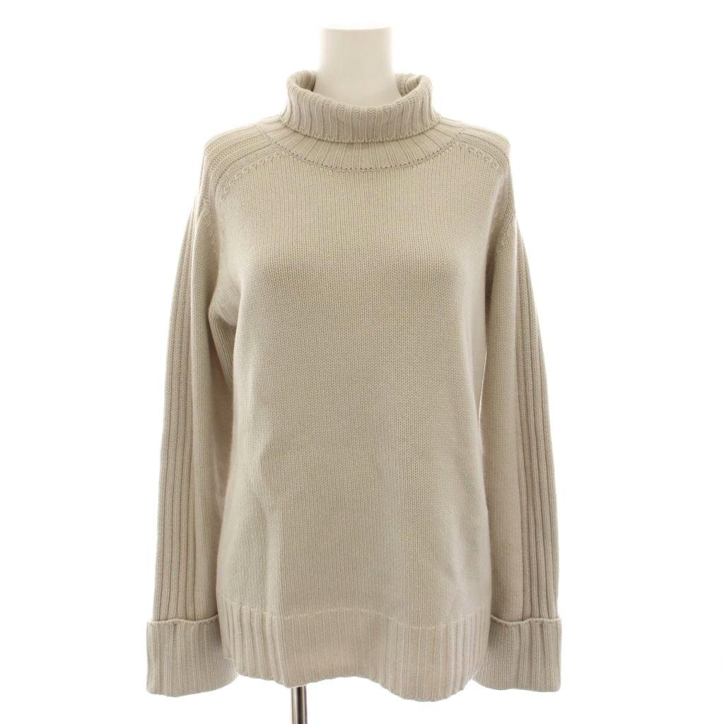 【中古】フォクシー FOXEY ラグランタートルネック Raglan Turtleneck 編み物 ティーシャツ 長袖 カシミール 38 ベージュ 39891 /YT レディース 【ベクター 古着】 260522