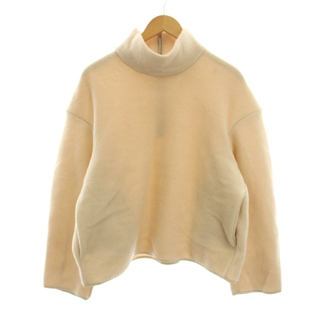 【中古】ジルサンダープラス JIL SANDER＋ ハイネック プルオーバーフリース 調教師 XS 象牙色 無地 長袖 KKPWBA0104 /YM レディース 【ベクター 古着】 260525