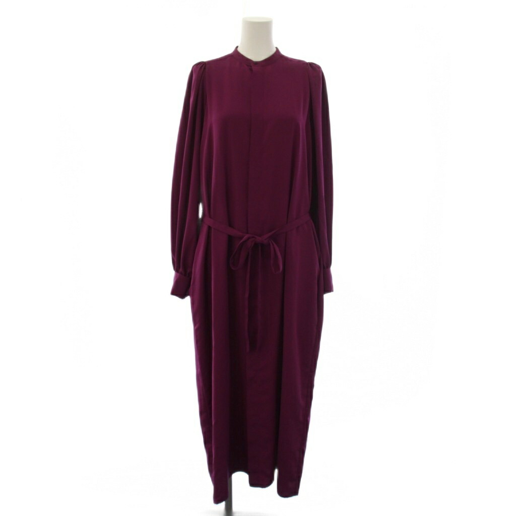 【中古】山歩き HYKE TAFFETA DRESS ポリエステルギャザーワンピース ロング 長袖 1 紫 231-16151 /BM レディース 【ベクター 古着】 260528