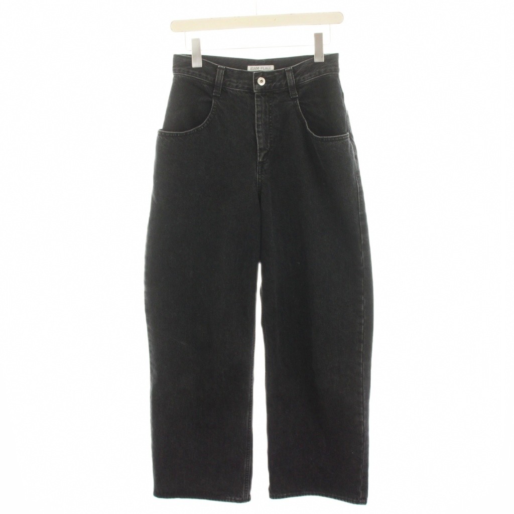 【中古】プラージュ Plage 25SS R’IAM WIDE デニムパンツ ジーンズ ワイド 36 黒 ブラック 25030922614010 /HN レディース 【ベクトル 古着】 260604|ブランド古着ベクトルプレミアム店