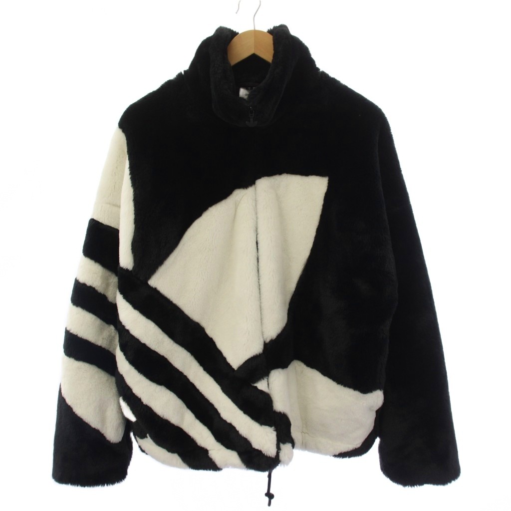 【中古】アディダス adidas ファートラックジャケット ジップアップ M 黒 白 HR3483 /BM メンズ 【ベクトル 古着】 260603｜ブランド古着ベクトルプレミアム店
