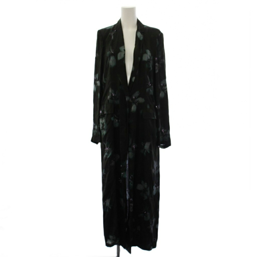 【中古】ドリスヴァンノッテン DRIES VAN NOTEN プルオーバー 衣装 ロング 長袖 花柄 絹地 34 黒いこと /BM レディース 【ベクター 古着】 260603