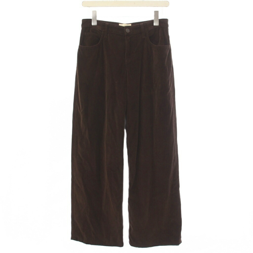 【中古】ザロウ THE ROW エグリッタパンツ EGLITTA PANT コール天ズボン下 ジップフライ カシミール混 25 茶 赤銅色 6634 W3195 /YT レディース 【ベクター 古着】 260605
