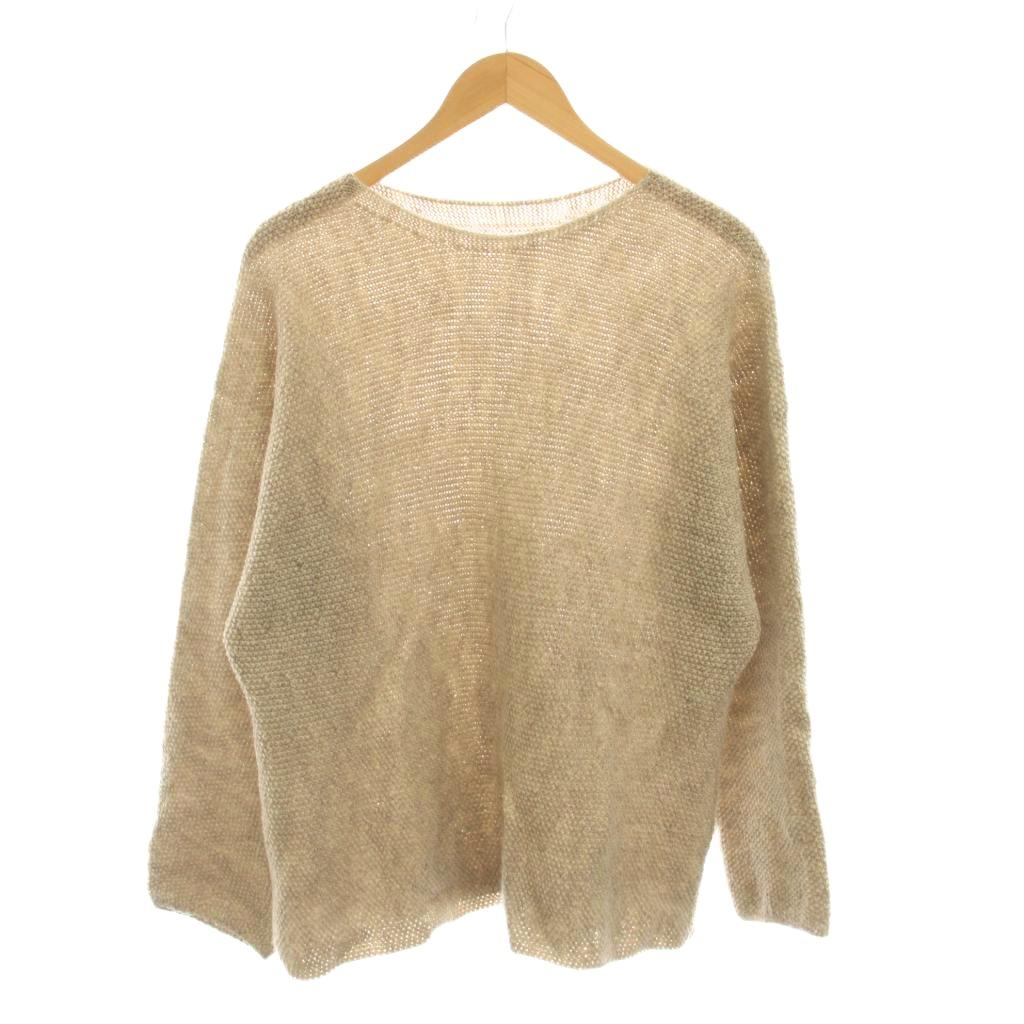 【中古】オムプリッセイッセイミヤケ HOMME PLISSE ISSEY MIYAKE ニット セーター ウール ベージュ 無地 ラウンドネック 長袖 HP83KN005 /YM メンズ 【ベクトル 古着】 260606｜ブランド古着ベクトルプレミアム店