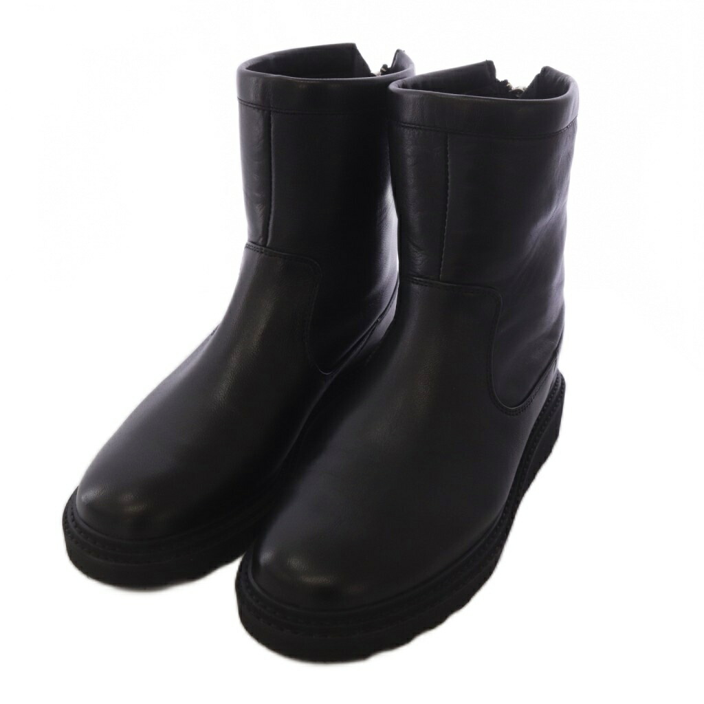【中古】カミナンド caminando 21AW TRECK SOLE BACK ZIP BOOTS 遊撃手ブーツ なめし革 6 黒 黒いこと 21103W /TK レディース 【ベクター 古着】 260608