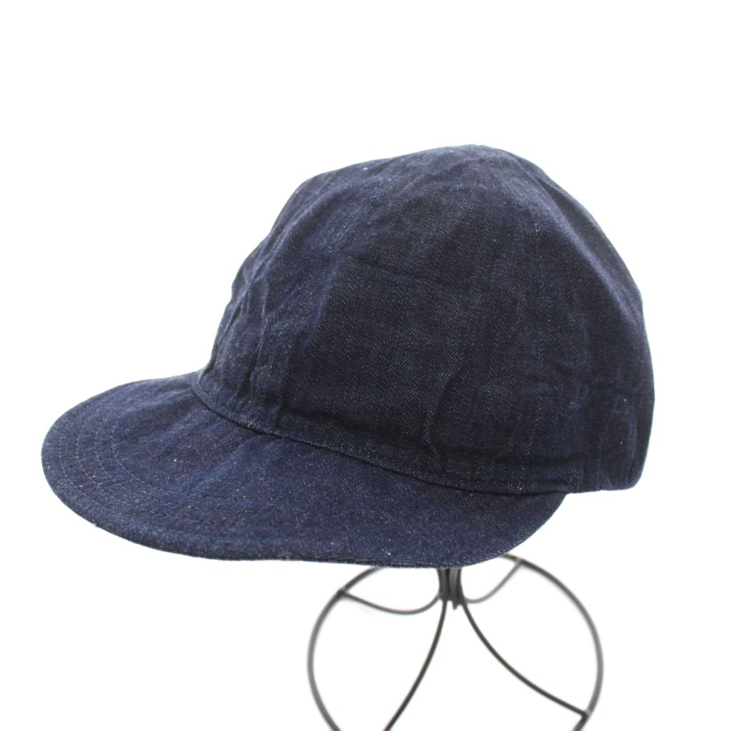 【中古】ディセンダント DESCENDANT A-3 デニムポストオーバーオールズ A-3 DENIM POST O\u0027ALLS 旗がしら ベイスボール帽 F 紺 米国海軍 /YT メンズ 【ベクター 古着】 260609