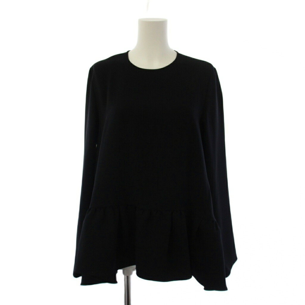 【中古】ヨーコチャン YOKO CHAN ロングスリーブヘムギャザーブラウス シャツ 長袖 40 黒 YCB-121-251 /BM レディース 【ベクトル 古着】 260610|ブランド古着ベクトルプレミアム店