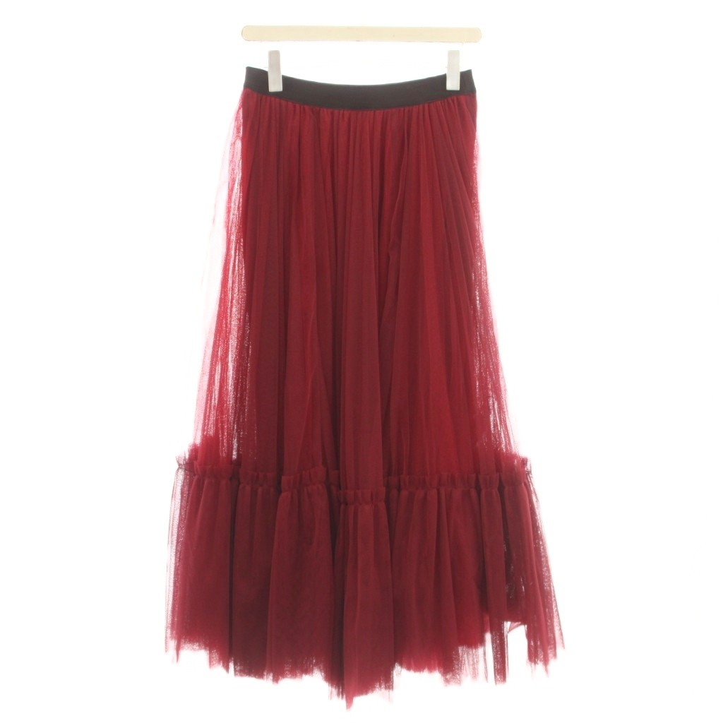 【中古】ヴィヴィアンタム VIVIENNE TAM チュールスカート ロング ボリューム スカート 38 赤 ボルドー 13275824 /☆G レディース 【ベクトル 古着】 260610｜ブランド古着ベクトルプレミアム店 13,797円