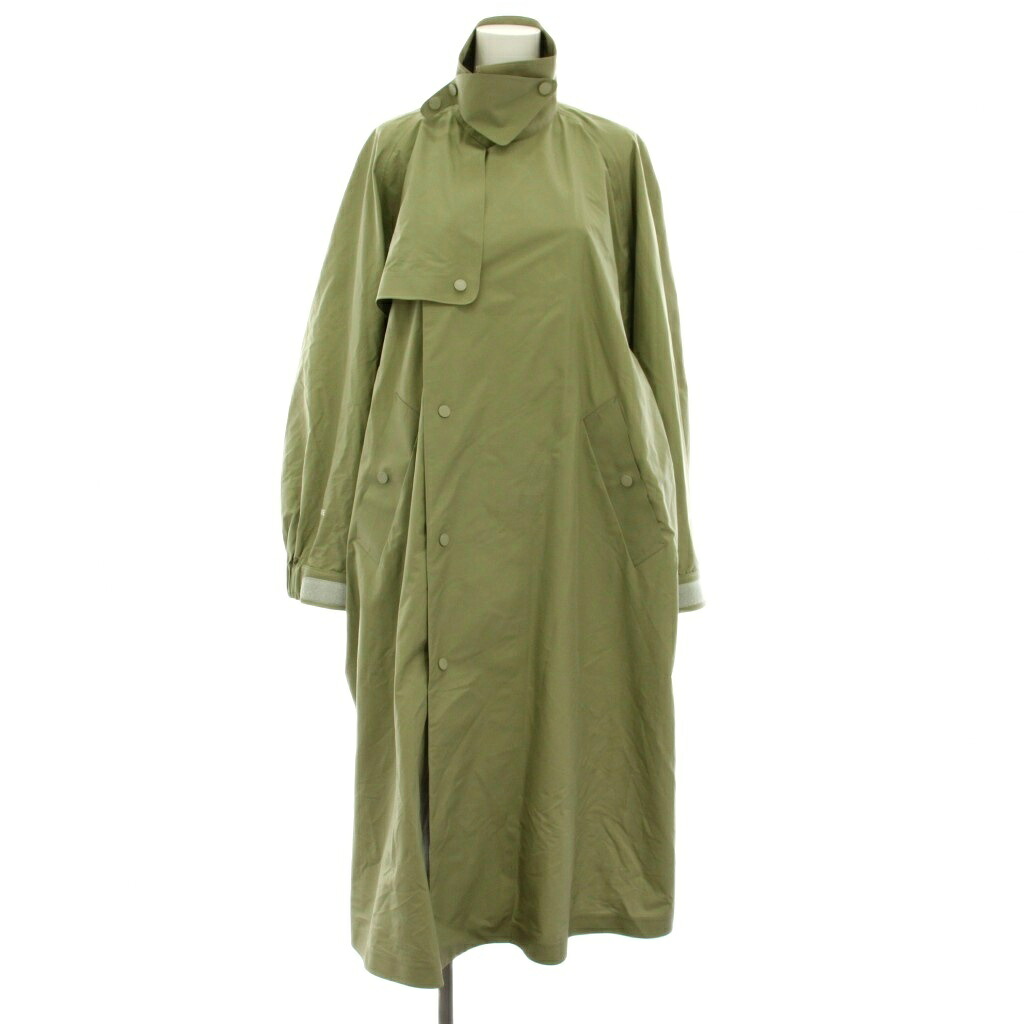 【中古】ハイク HYKE 22SS パーテックストレンチコート PERTEX TRENCH COAT アウター ロング 1 カーキ 221-17323 /YT レディース 【ベクトル 古着】 260612｜ブランド古着ベクトルプレミアム店