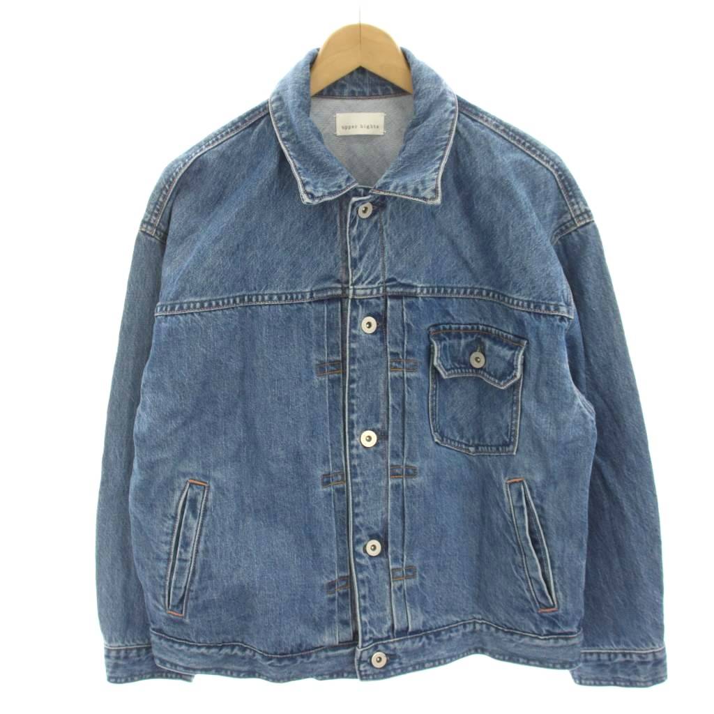 【中古】アッパーハイツ upper hights THE ESSENTIAL JACKET Gジャン ジージャン デニムジャケット 1 青 ブルー 820917702MDB /HN レディース 【ベクトル 古着】 260613｜ブランド古着ベクトルプレミアム店
