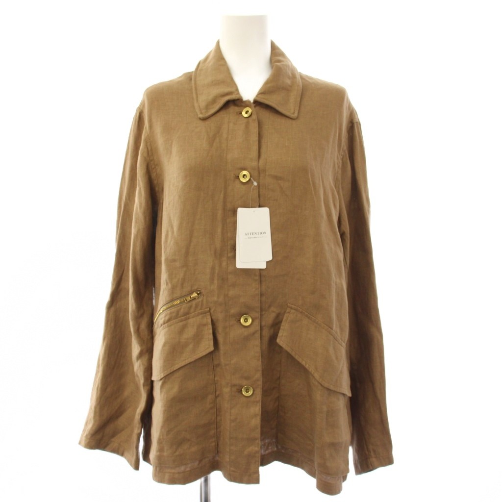【中古】未当てはめる品 ムーサ ドゥーズィエム 位置付け MUSE de Deuxieme Classe 26SS OGLINEN COVERALL 上衣 麻 リネン F 茶 赤銅色 26010500412010 /AN66 レディース 【ベクター 古着】 260618