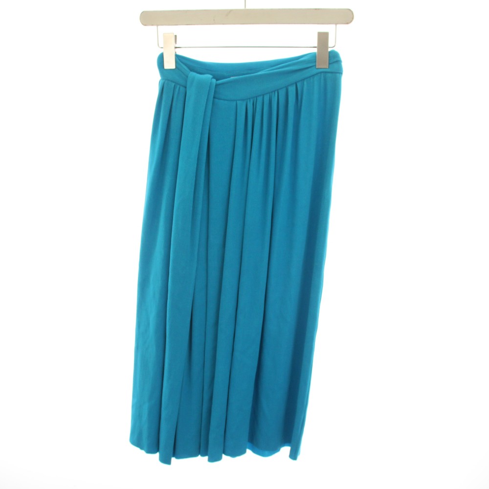 【中古】バレンシアガ BALENCIAGA プリーツノットスカート Pleated Knot skirt ロング フレア 34 水色 ライトブルー 647655 /YT35 レディース 【ベクトル 古着】 260630｜ブランド古着ベクトルプレミアム店