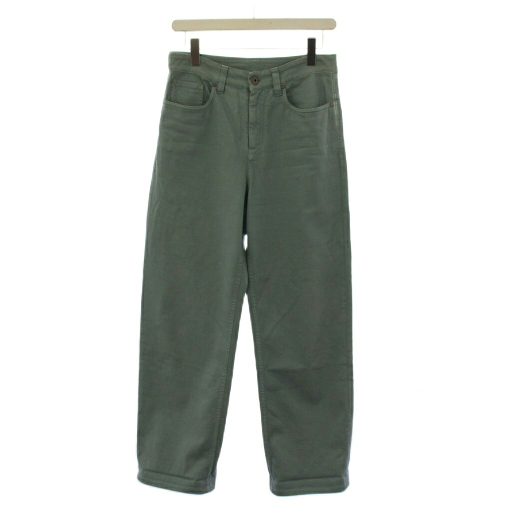 【中古】ブルネロクチネリ BRUNELLO CUCINELLI LOOSE LEG デニムパンツ ジーンズ ジップフライ 38 グリーン /BM レディース 【ベクトル 古着】 260715|ブランド古着ベクトルプレミアム店