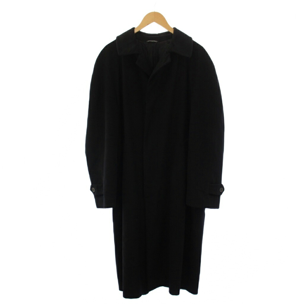 【中古】フェンディ FENDI club ステンカラーコート ロング 黒 /BM メンズ 【ベクトル 古着】 260715｜ブランド古着ベクトルプレミアム店
