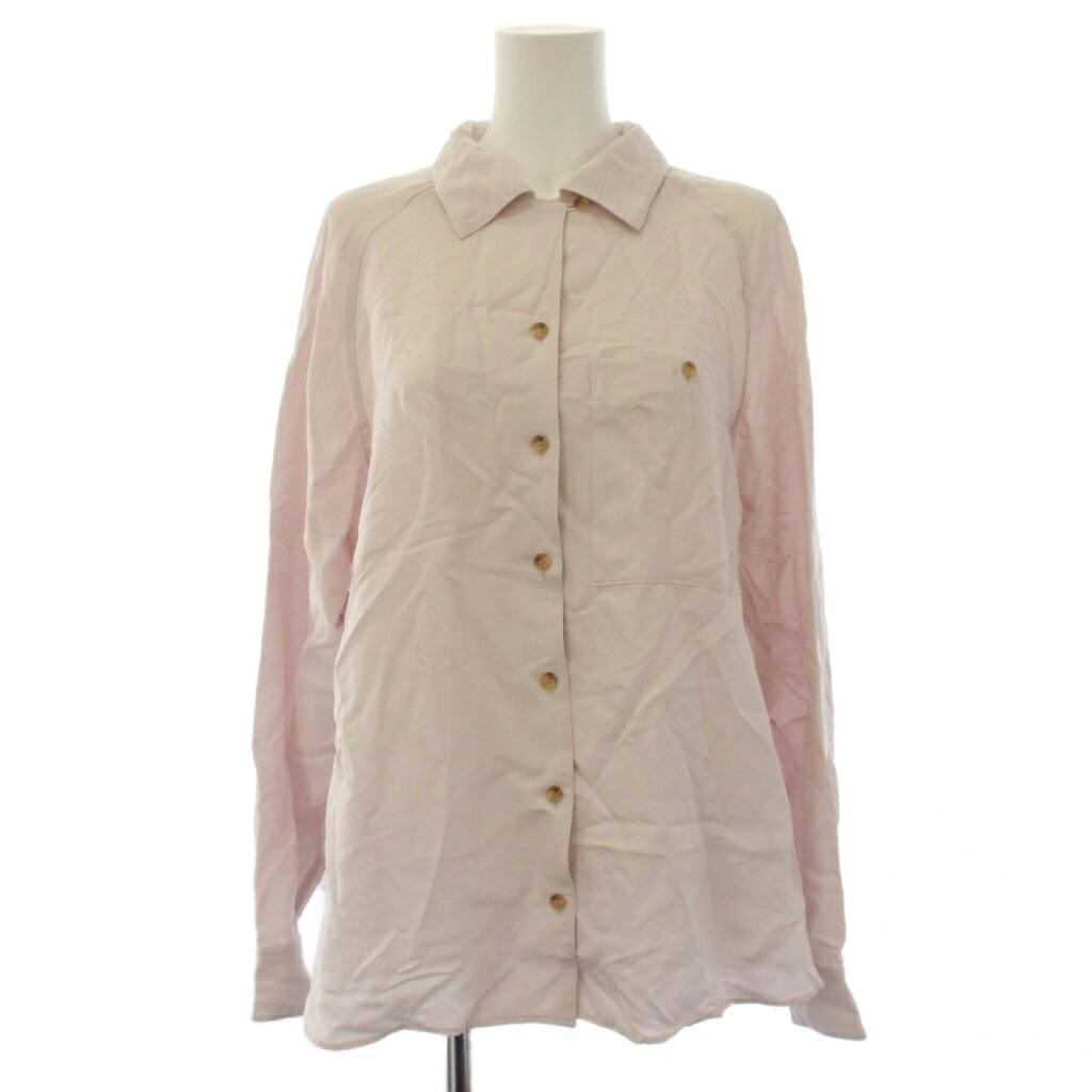 【中古】シンゾーン Shinzone 26SS OPEN COLLAR SHIRT シャツ ブラウス 長袖 34 ピンク 26MMSBL06 /BM レディース 【ベクトル 古着】 260715｜ブランド古着ベクトルプレミアム店