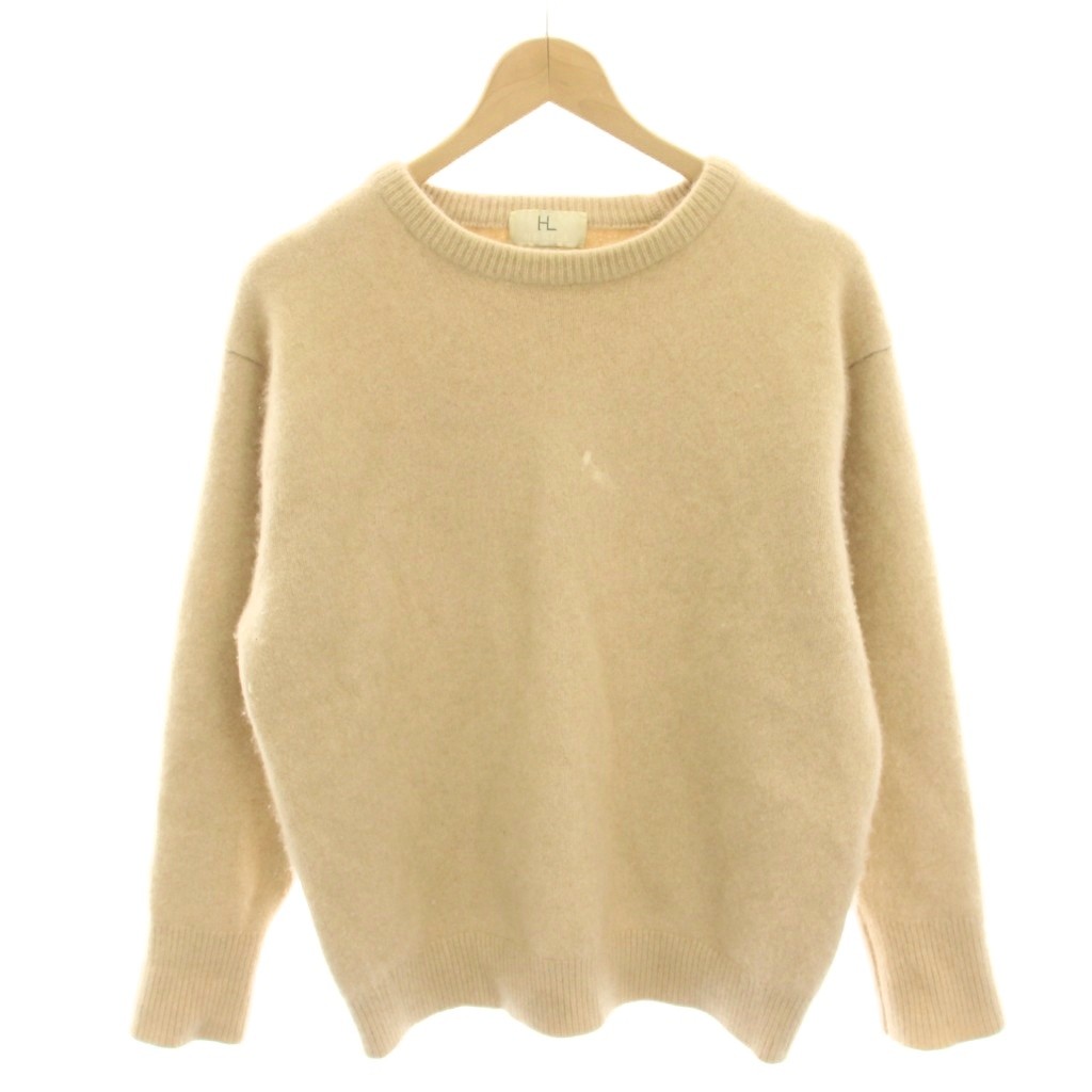 【中古】ヘリル HERILL CASHMERE GOLDENCASH CREW ニット セーター カシミヤ 長袖 2 ベージュ 19-070-8010-31 /HN メンズ 【ベクトル 古着】 260717｜ブランド古着ベクトルプレミアム店