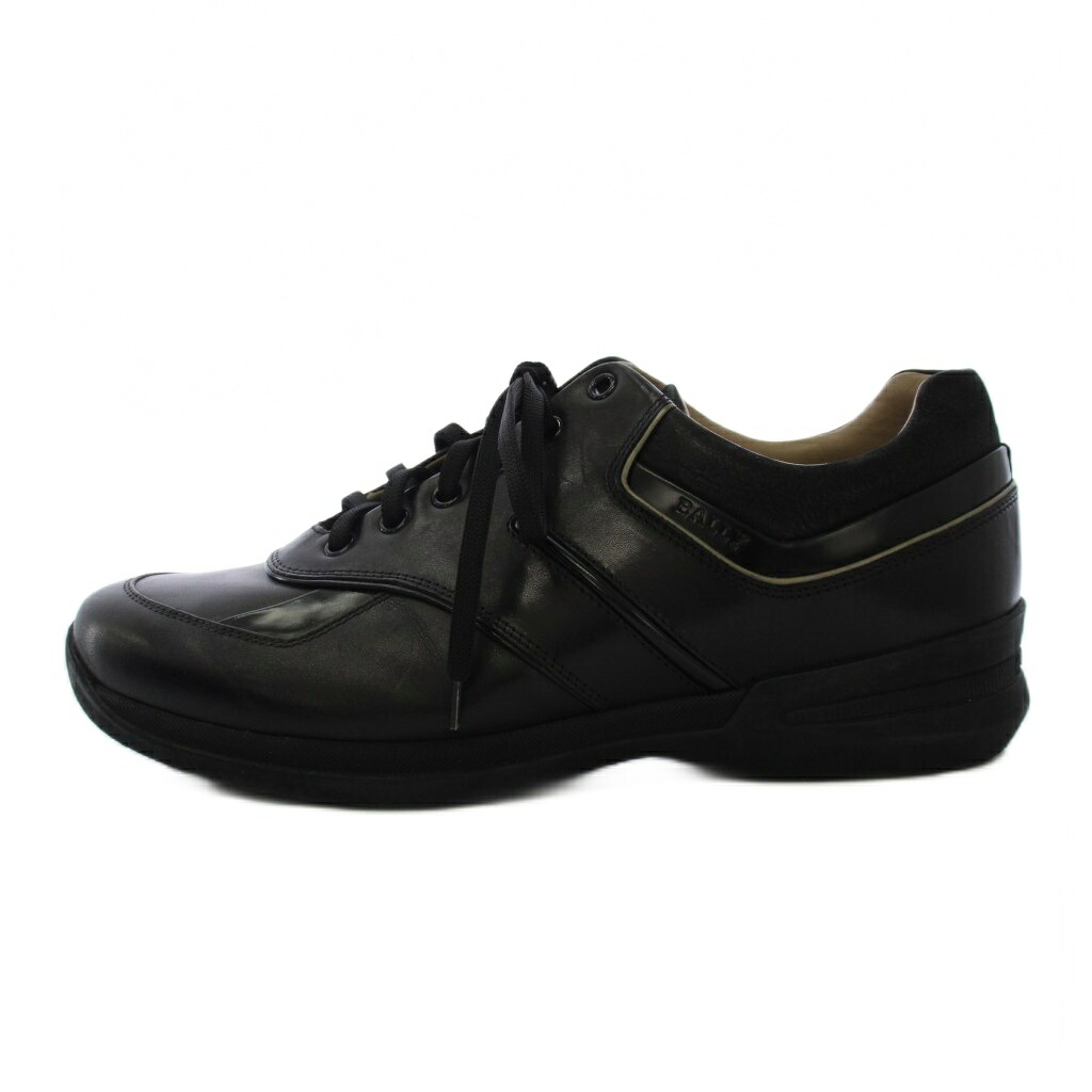 【中古】バリー BALLY スニーカー シューズ レザー US8.5D 黒 /BM メンズ 【ベクトル 古着】 260722｜ブランド古着ベクトルプレミアム店
