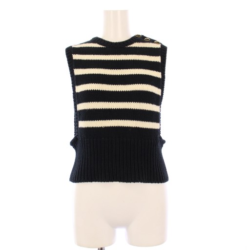 【中古】ディオール Christian Dior 編み物より良い 間借り人 ロゴタイプ名取り草 カシミール混 I44 黒 白 114T36AM714 /KH レディース 【ベクター 古着】 251022