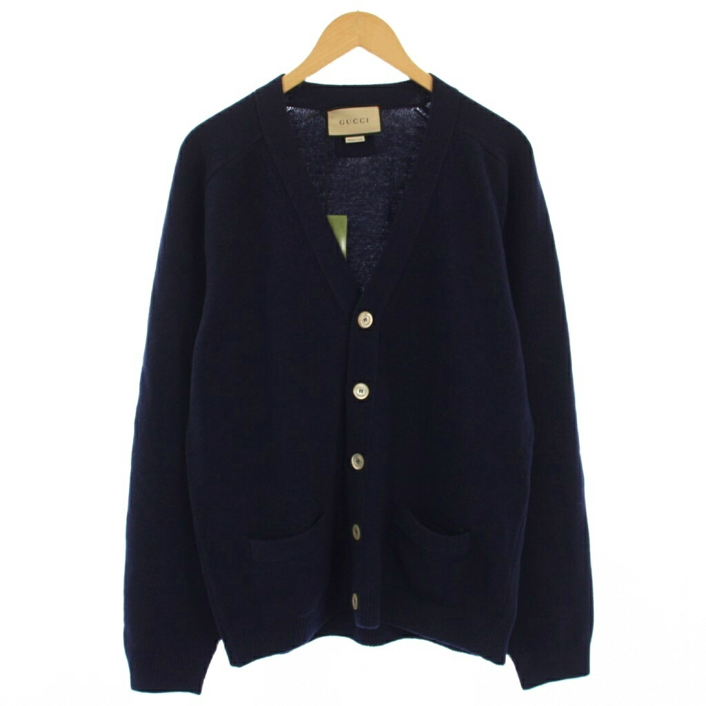【中古】未当て嵌める品 グッチ GUCCI 引き舟付き添い人 編み物ジレー 長袖 XL 米国海軍 694788 /KH メンズ 【ベクター 古着】 260114