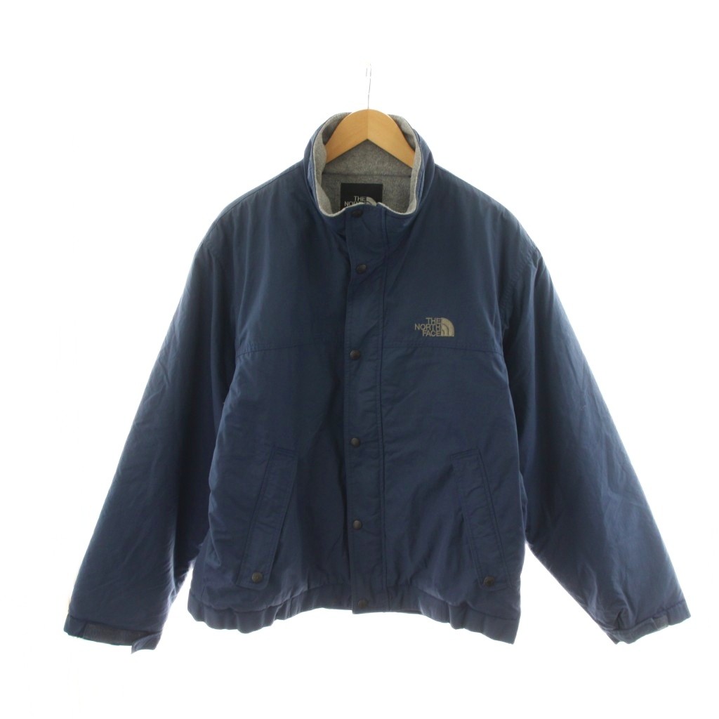 【中古】ザノースフェイス THE NORTH FACE 上衣 ロゴタイプ 裏地ボア ナイロン アウター LL 紺 米国海軍 K-TY721 /AN33 メンズ 【ベクター 古着】 260205