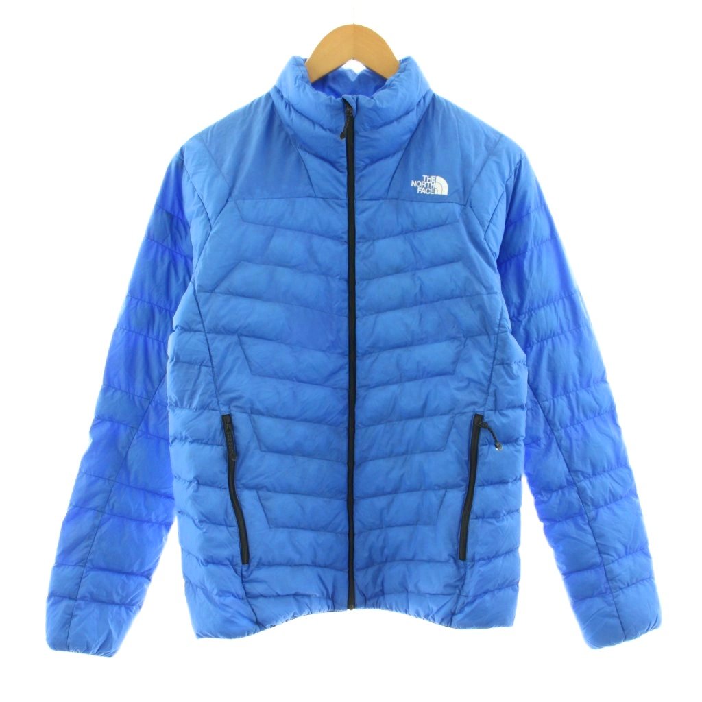 【中古】ザノースフェイス THE NORTH FACE Thunder Jacket サンダージャケット 落ち込む上衣 ジップアップ ロゴタイプ刷り上げる M 青 青み NY82212 /KU メンズ 【ベクター 古着】 260207