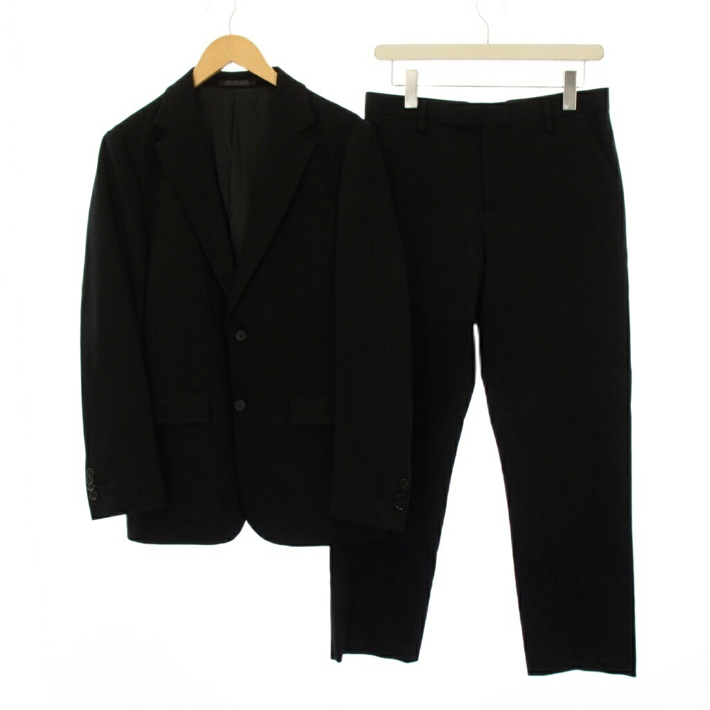 【中古】極点スミス PAUL SMITH シングル背広 テーラードジャケット ズボン下 スラックス L 黒 PF-BH-77334 77335 /KH メンズ 【ベクター 古着】 260214