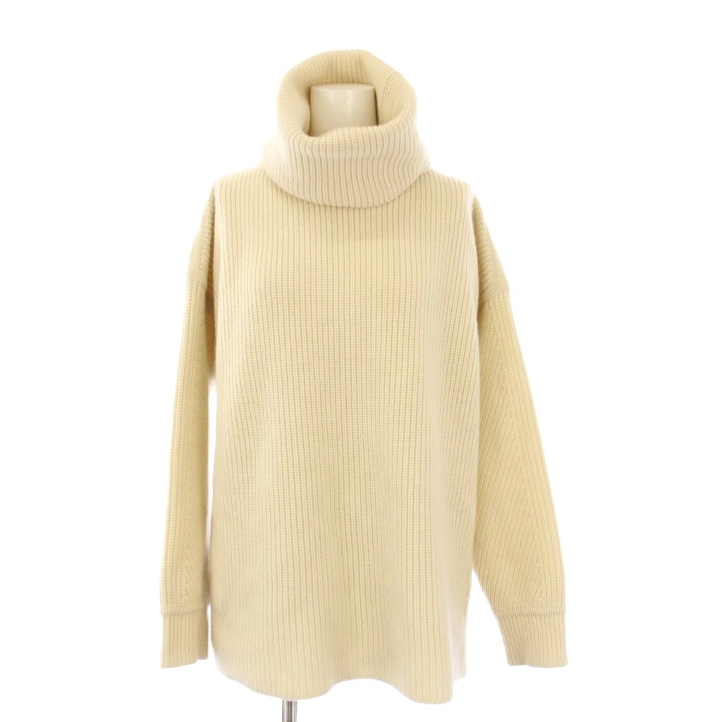 【中古】エルメス HERMES タートルネック編み物 ティーシャツ 長袖 カシミール 34 白 4H2656D4 /KH レディース 【ベクター 古着】 260228