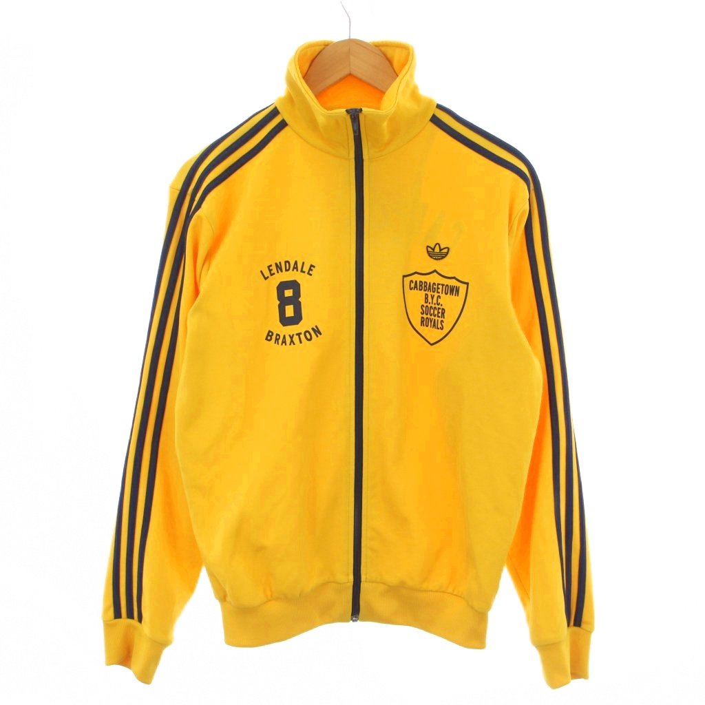 【中古】アディダス adidas 貨物自動車上衣 ジップアップ ロゴタイプ 刷り上げる 0 黄 504777 /BM メンズ 【ベクター 古着】 260325