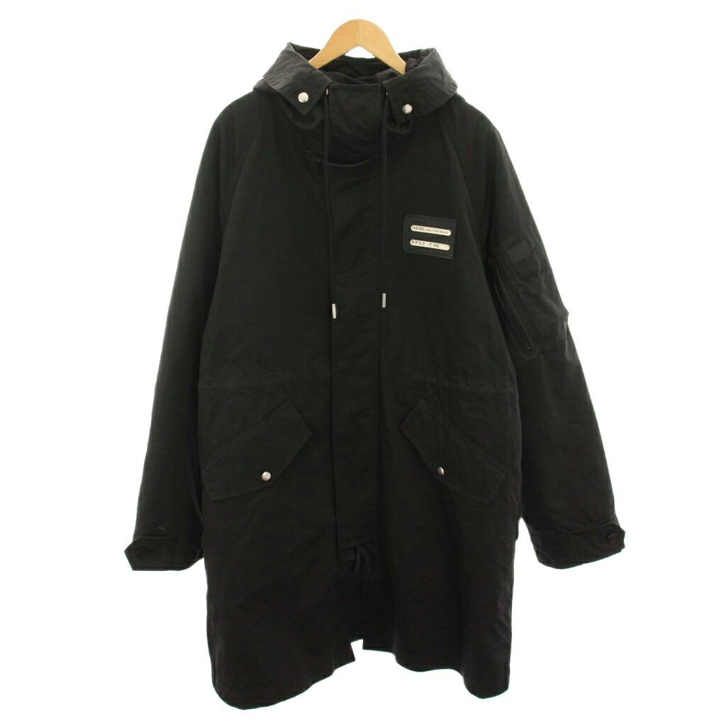 【中古】ディーゼル DIESEL ダブルコベックジャケット W-KOBEC JACKET モッズコート アウター ボンネット L 黒 黒いこと A62226170 /YT メンズ 【ベクター 古着】 260331