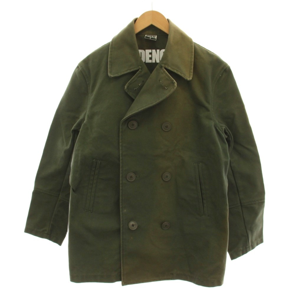 【中古】グッドイナフ GOODENOUGH P厚地の外套 ピーコート アウター 綿織物 L カーキ 無地 ダブル乳ぶさ 長袖 /YM メンズ 【ベクター 古着】 260411