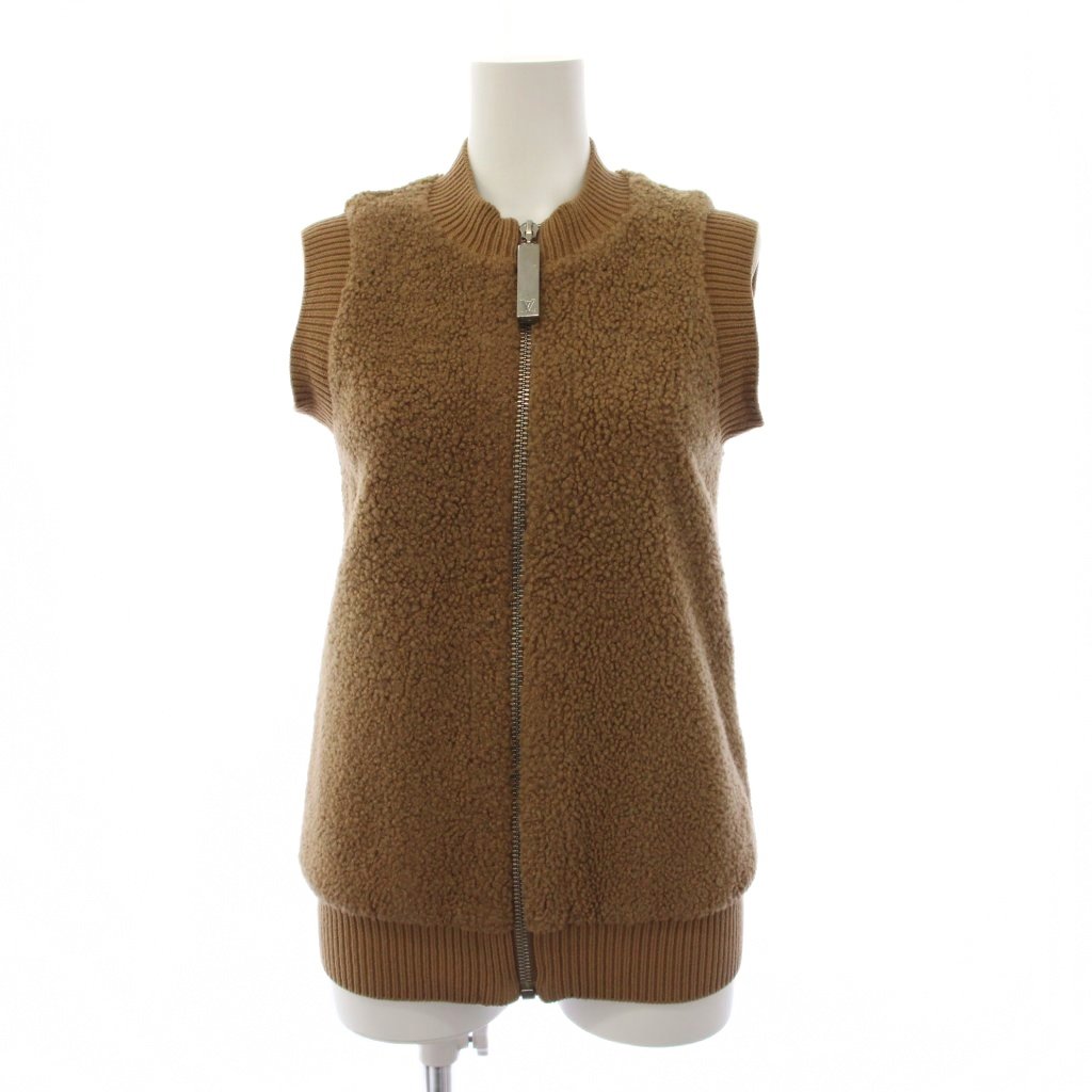 【中古】ルイヴィトン LOUIS VUITTON ボアより良い 上衣 ジップアップ 36 赤銅色 /BM レディース 【ベクター 古着】 260415