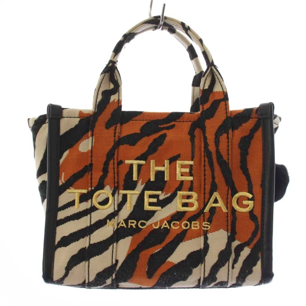 【中古】マークジェイコブス MARC JACOBS ハンドバック 毛の荒物柄 黒 象牙色 /BM レディース 【ベクター 古着】 260428