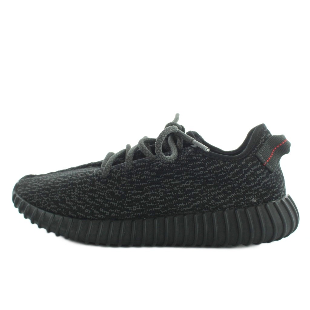 【中古】アディダスオリジナルス adidas originals YEEZY BOOST 350 スニーカー 置き目とり捨てる メッシュ 総柄 US9.5 27.5糎 黒 黒いこと 779001 /YI10 メンズ 【ベクター 古着】 260508