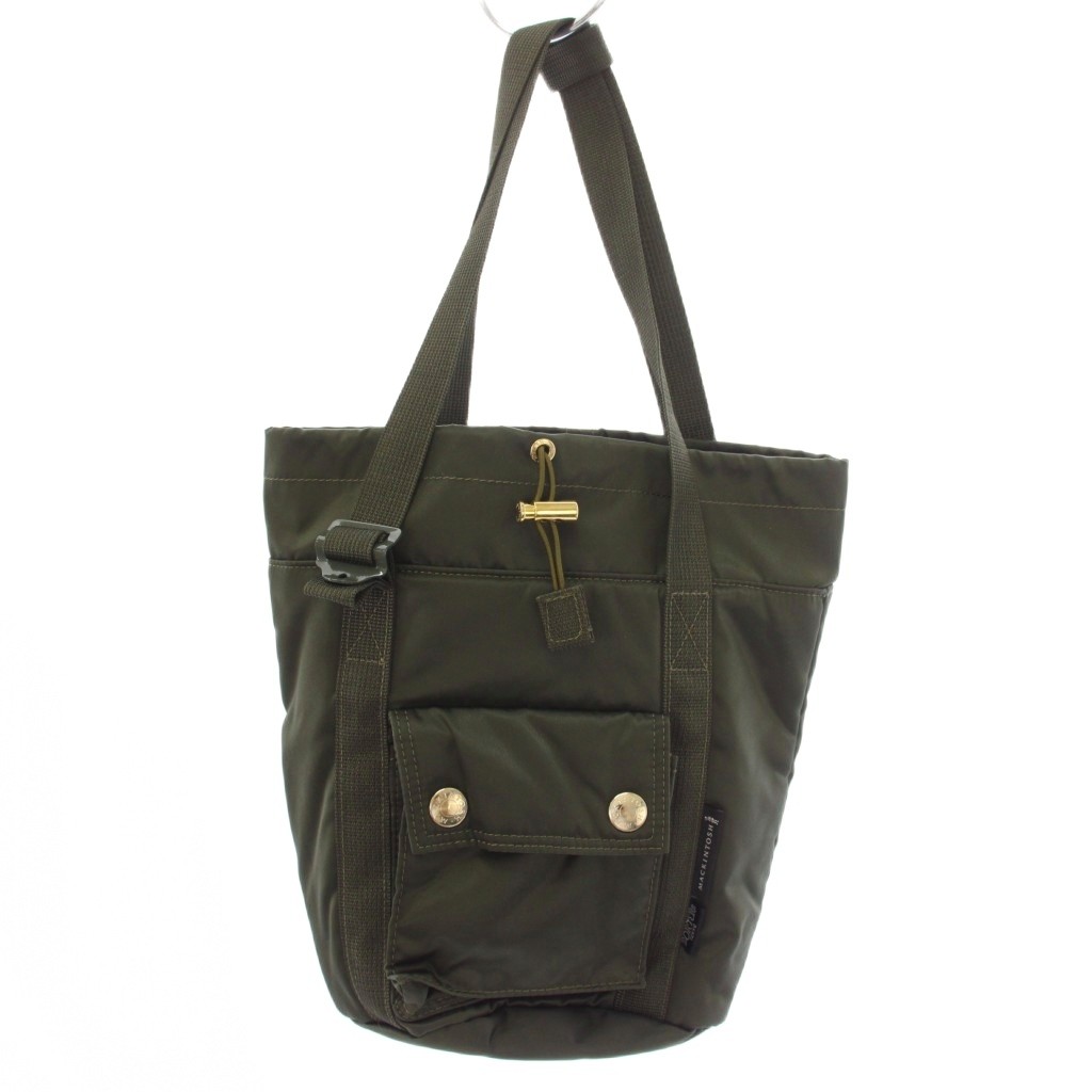 【中古】ボーイ PORTER 吉田袋 MACKINTOSH MINI BUCKET TOTE ハンドバック カーキ /TK レディース 【ベクター 古着】 260516