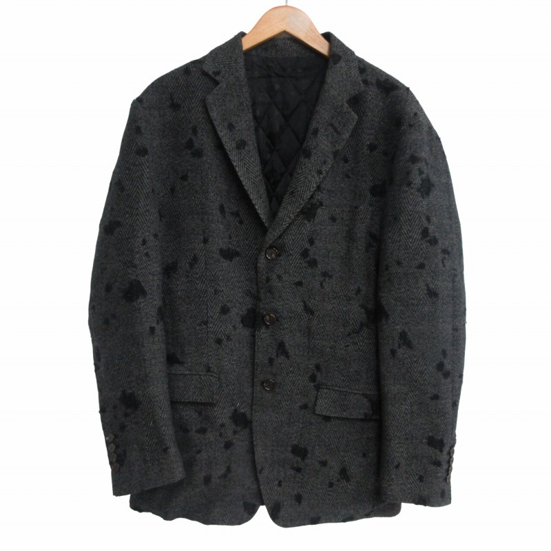 lucien pellat-finetネイビー スカル柄 テーラードジャケット