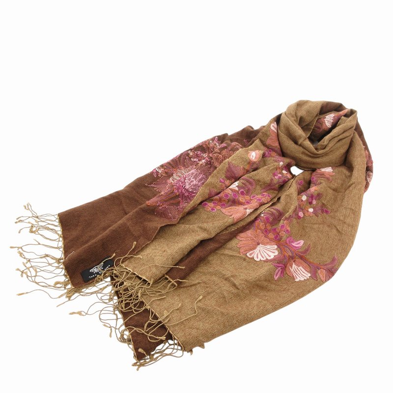 TARA BLANCA ターラブランカ　シルクウール 手刺繍ストール 楽天市場】TARA BLANCAターラ ブランカ 新品同様□フラワー 手