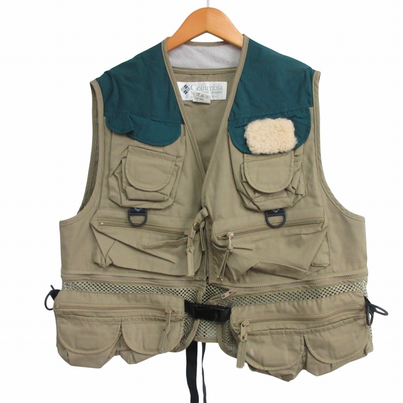 70s Columbia フィッシングベスト Lサイズ オリーブグリーン 70s Columbia フィッシングベスト Lサイズ オリーブグリーン 70s