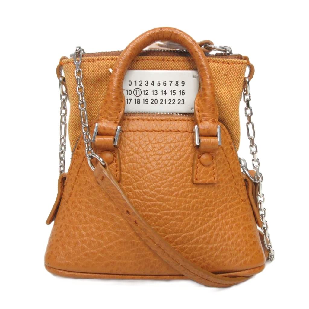 【中古】メゾンマルジェラ 11 Maison Margiela 11 24SS 極美品 5AC CLASSIQUE BABY Shoulder Bag ベイビー ミニ ショルダーバッグ グレイニーレザー カーフ カレンダータグ SB3WG0025 マスタード MUSTARD ☆AA★ レディース 【ベクトル 古着】 250826