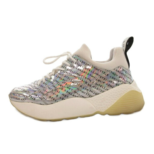 【中古】ステラマッカートニー STELLA McCARTNEY エクリプス スニーカー シューズ 41 シルバーカラー 銀色 ホログラム 厚底 ロゴ /FF ■MNK1 メンズ 【ベクトル 古着】 251010