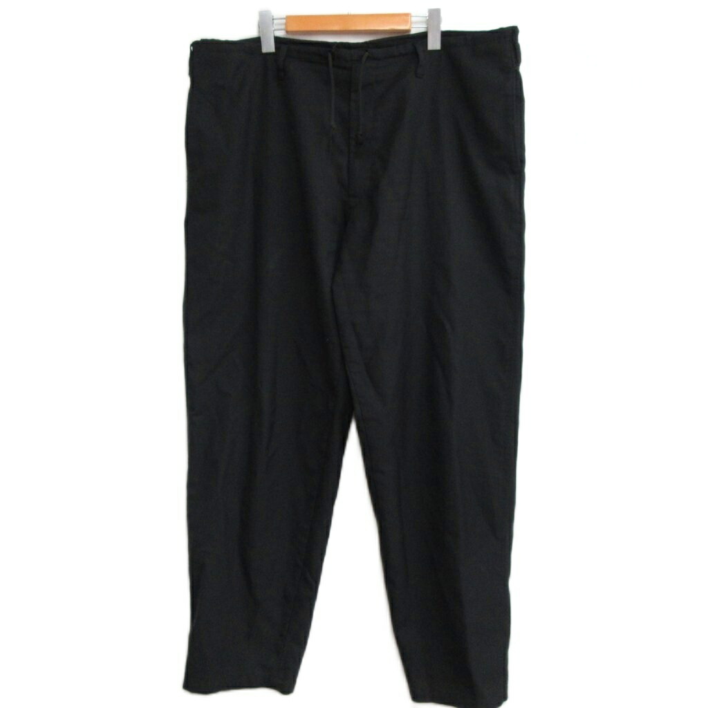 【中古】グラウンドワイ ヨウジヤマモト GroundY GABARDINE DRAWSTRING PANTS ウールポリエステルギャバジン イージーパンツ 黒 ブラック 3 L GA-P12-100 メンズ 【ベクトル 古着】 251102