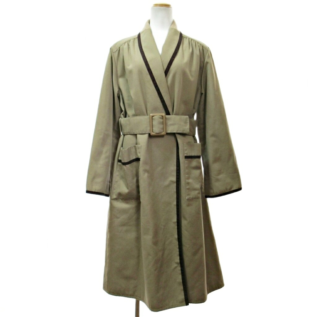 【中古】クリスチャンディオール Christian Dior ヴィンテージ ウールライニング ベルテッドコート ジャケット 11 ベージュ 1203 ■MNK3 レディース 【ベクトル 古着】 251203｜ブランド古着ベクトルプレミアム店
